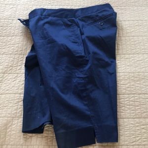 Dark blue cotton dress shorts